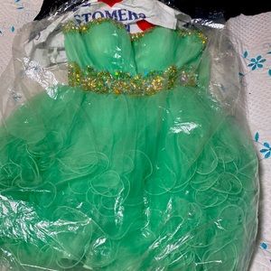 Light green prom dress